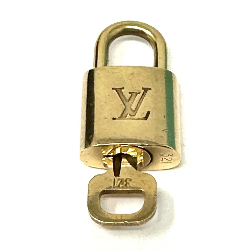 Authentic Louis Vuitton Gold Lock & Key Brass Number 321 - Picture 5 of 6